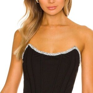 H:ours revolve sandy top in black , embellished xxs , sold out !